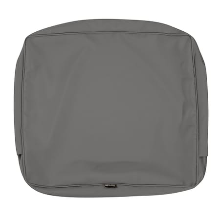 Classic Accessories Patio Lounge Back Cushion Cover, 25x15x4", Light Charcoal 60-561-010801-RT